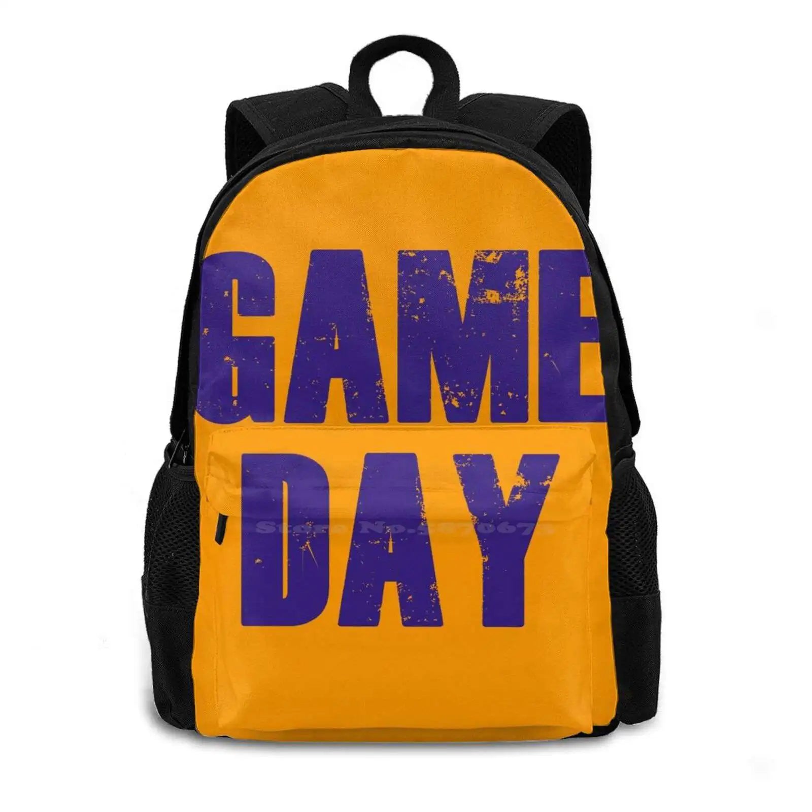 Game Backpack For Student School Laptop Travel Bag Game And Orange Sports