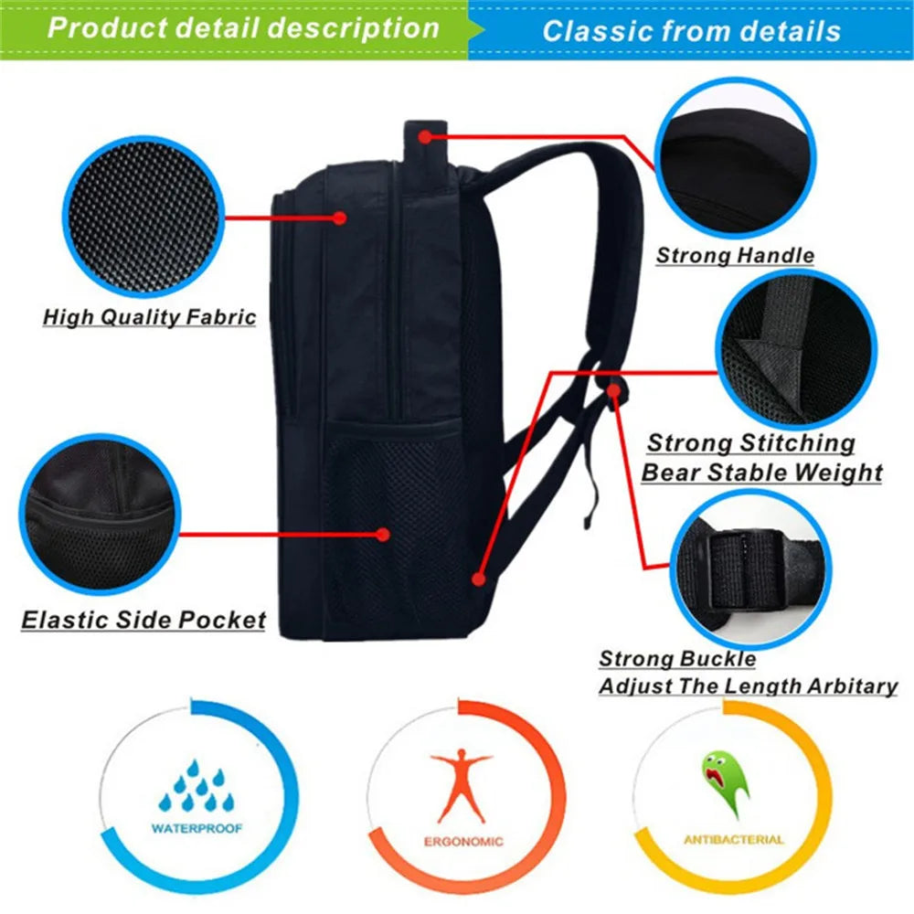 Hollow Knight Backpack School Bag Boys Girls Daily Travel Rucksack