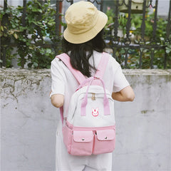 OW Anime Backpack DVA Rabbit Canvas School Bags Laptop Shoulder Travel B