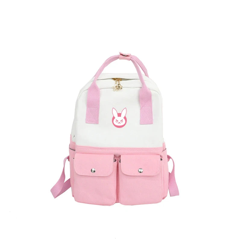 OW Anime Backpack DVA Rabbit Canvas School Bags Laptop Shoulder Travel B