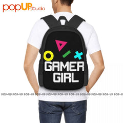 Gamer Girl Casual Smart Backpack Large Capacity School Softback Sports Bag