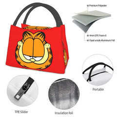 Garfields I Hate Mondays Insulated Lunch Bags for Women Cat Portable Cooler