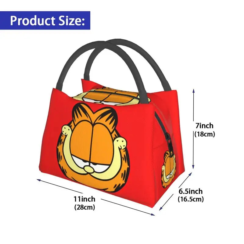 Garfields I Hate Mondays Insulated Lunch Bags for Women Cat Portable Cooler