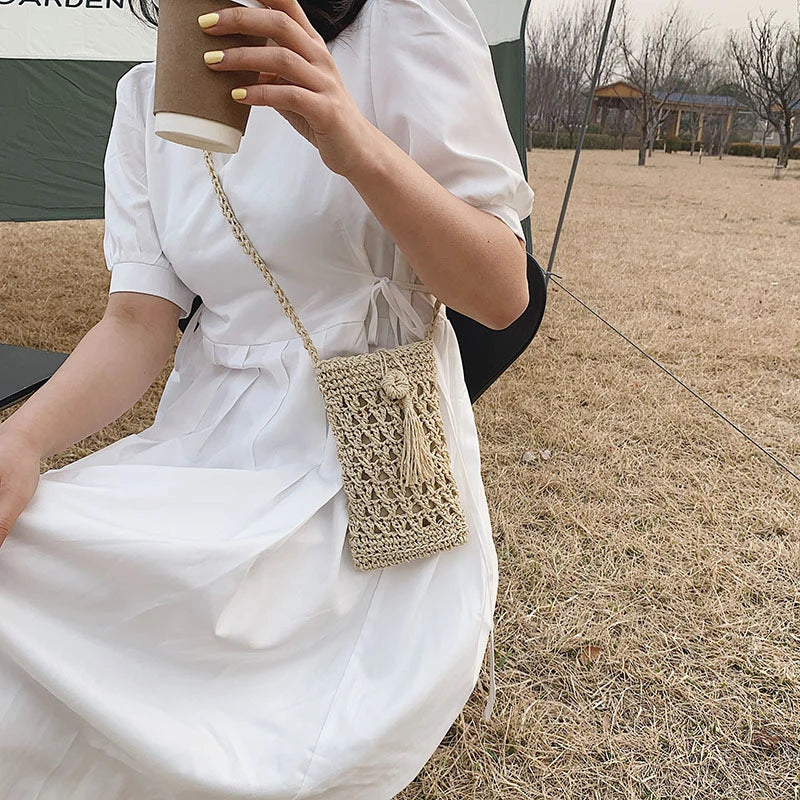 Geestock Beach Cell Phone Bag Summer Mini Shoulder Bag Vintage Female