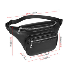 Geestock Waist Pack Bag PU Leather Belt Bags Fanny Pack Adjustable Belt