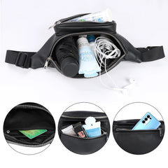 Geestock Waist Pack Bag PU Leather Belt Bags Fanny Pack Adjustable Belt