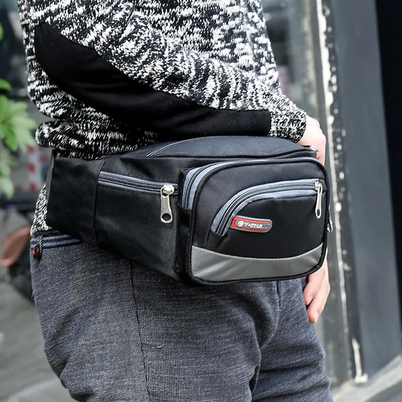 Geestock Waist Pack Oxford Cloth Waist Bag Waterproof Casual Wallet
