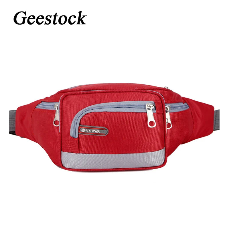 Geestock Waist Pack Oxford Cloth Waist Bag Waterproof Casual Wallet