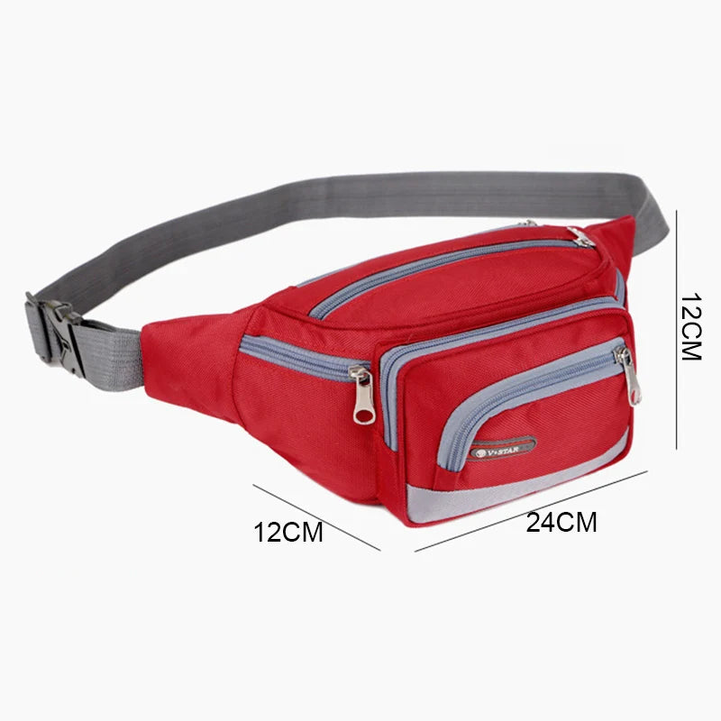 Geestock Waist Pack Oxford Cloth Waist Bag Waterproof Casual Wallet