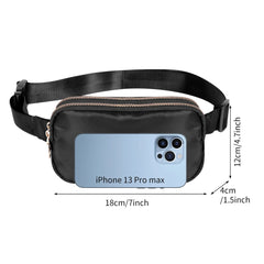 Geestock Belt Bags Women Waist Pack Bag Dual Zipper Waterproof
