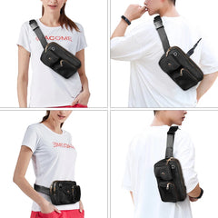 Geestock Fanny Pack for Women Double Zipper Waterproof Waist Bags