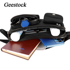 Geestock Fanny Pack for Women Double Zipper Waterproof Waist Bags