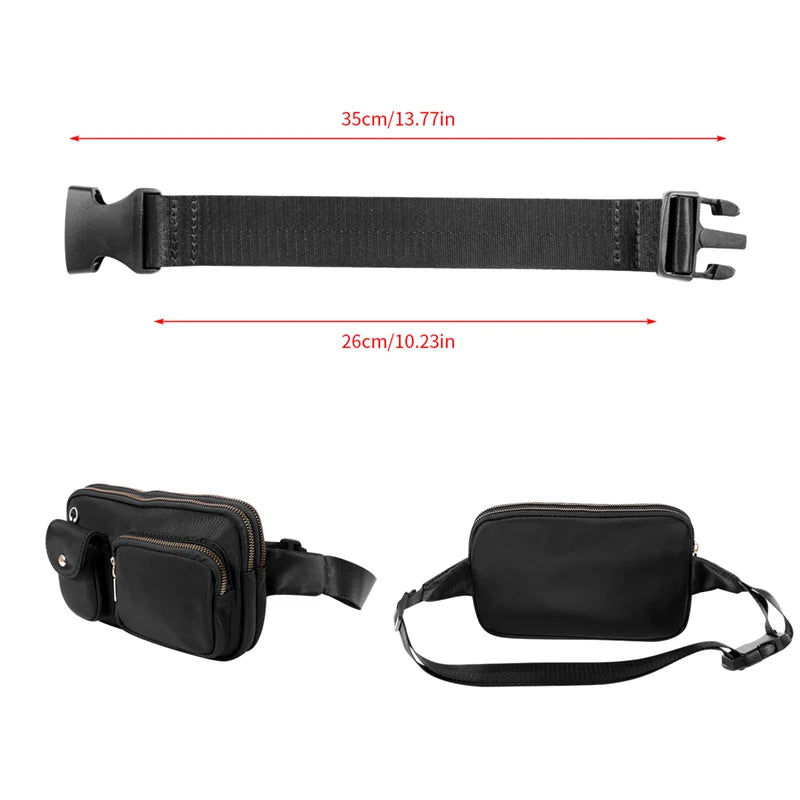 Geestock Fanny Pack for Women Double Zipper Waterproof Waist Bags