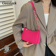 Geestock Felt Shoulder Bags For Women Advanced Texture Armpit Handbags Purses