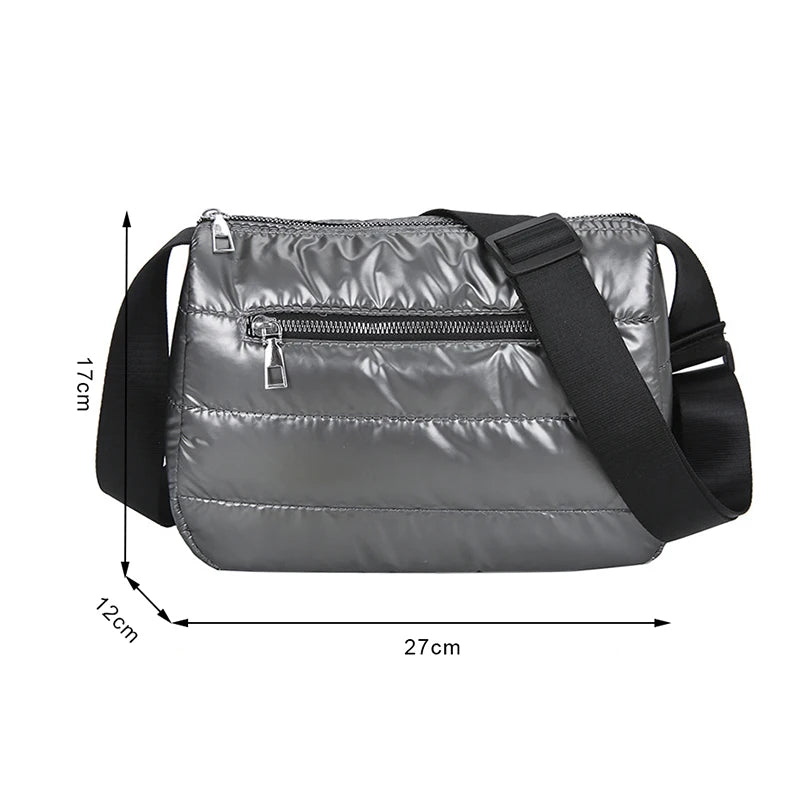 Geestock Space Shoulder Bags Crossbody Nylon Winter Warm Female Messenger