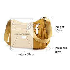 Geestock Women Shoulder Bag Waterproof Oxford Canvas Crossbody Bag