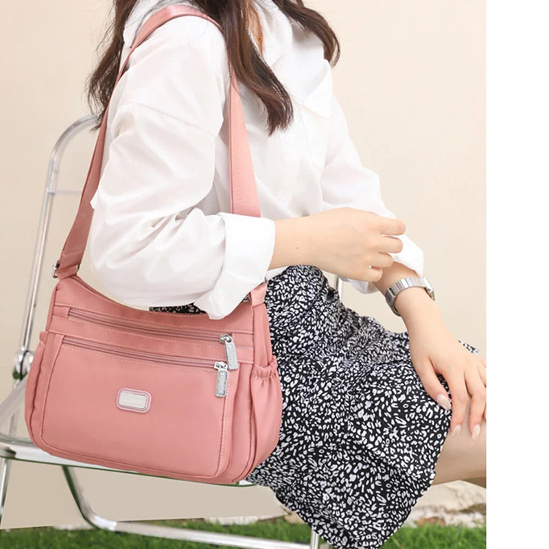 Geestock Women Shoulder Bag Waterproof Oxford Canvas Crossbody Bag