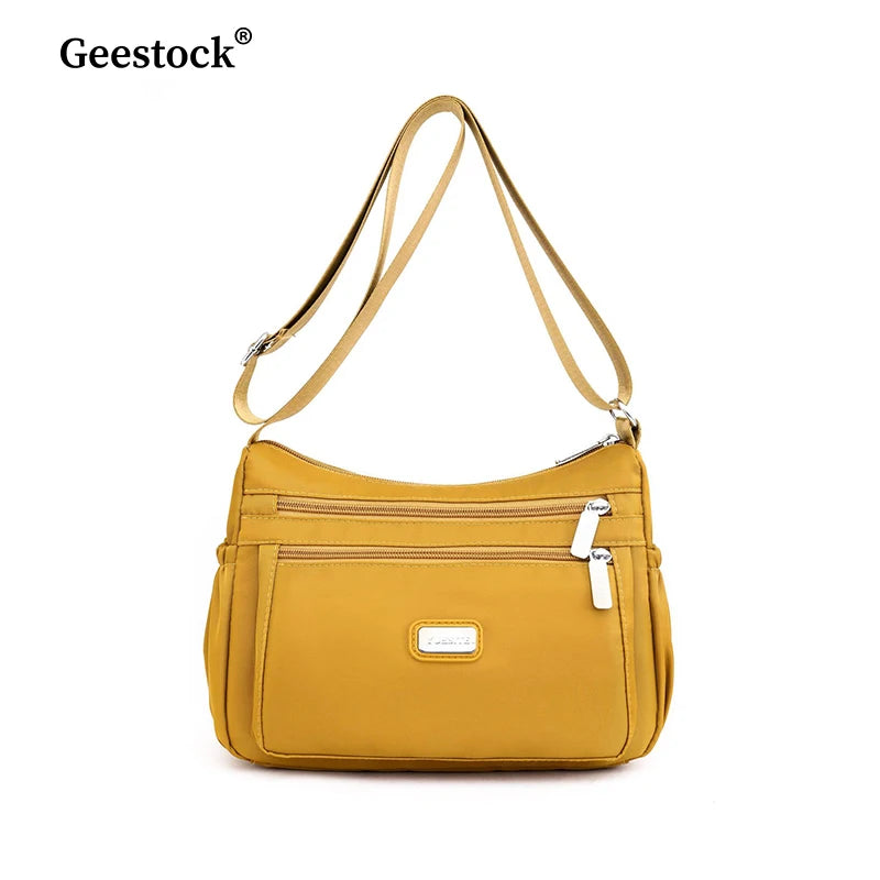 Geestock Women Shoulder Bag Waterproof Oxford Canvas Crossbody Bag