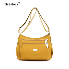 Geestock Women Shoulder Bag Waterproof Oxford Canvas Crossbody Bag
