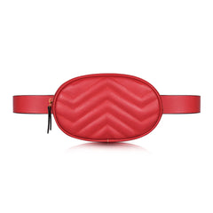 Geestock Women Waist Packs Bag PU Leather Round Belt Bag Female Fanny Pack