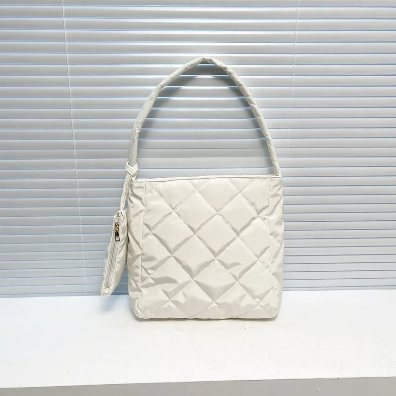 Geestock Women's Large Shoulder Bag Padded Handbag Nylon Cotton Totes Bag