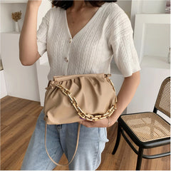 Geestock Holographic Shoulder Bag PU Leather Solid Summer Crossbody Handbag