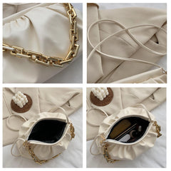 Geestock Holographic Shoulder Bag PU Leather Solid Summer Crossbody Handbag