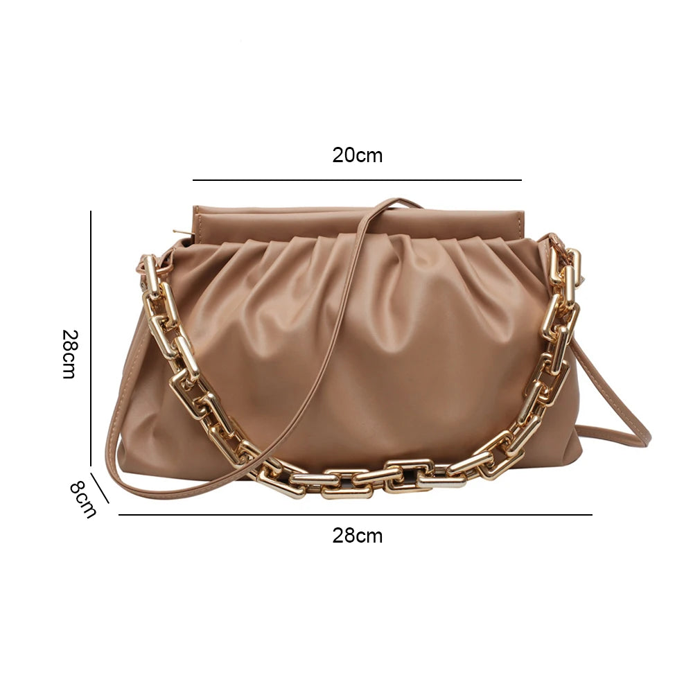 Geestock Holographic Shoulder Bag PU Leather Solid Summer Crossbody Handbag