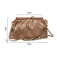 Geestock Holographic Shoulder Bag PU Leather Solid Summer Crossbody Handbag