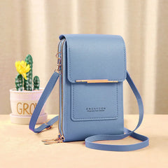 Geestock Leather Handbag Womens Crossbody Purse with Touch Screen Phone Pocket