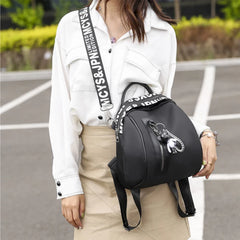 Geestock Letter Shoulder Strap Women Backpack Small Pendant