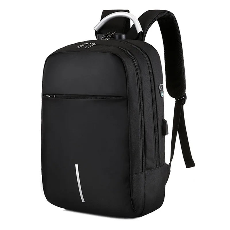 Geestock Men Anti Theft Backpack 15.6 Inch USB Charging Business Travel Bags