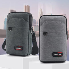 Geestock Men Waist Bag Purse High Waist Fanny Pack Double Layer Phone Pouch Bag
