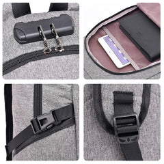 Geestock Nylon Backpack Men Multi-functional Laptop Bag Waterproof