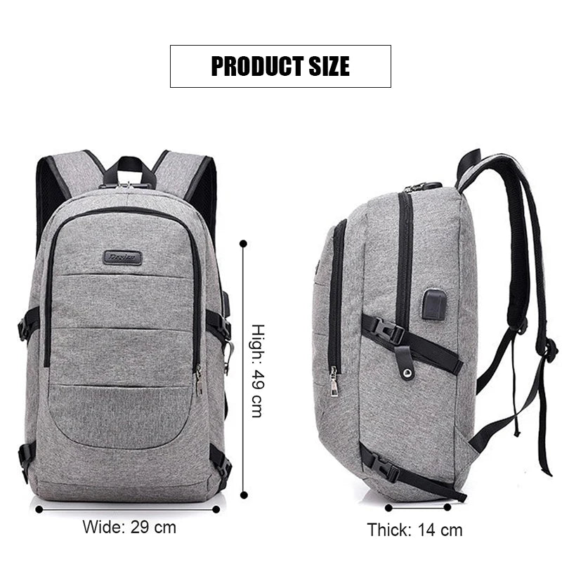Geestock Nylon Backpack Men Multi-functional Laptop Bag Waterproof