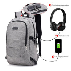 Geestock Nylon Backpack Men Multi-functional Laptop Bag Waterproof