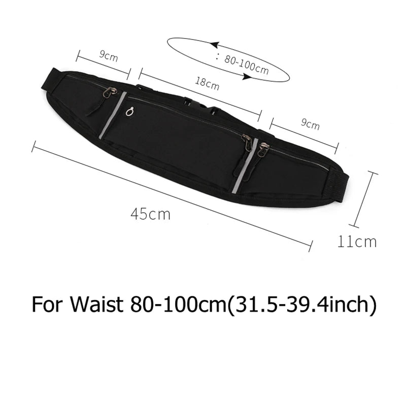 Geestock Running Waist Bag Pack Sports Belt Phone Case Men W
