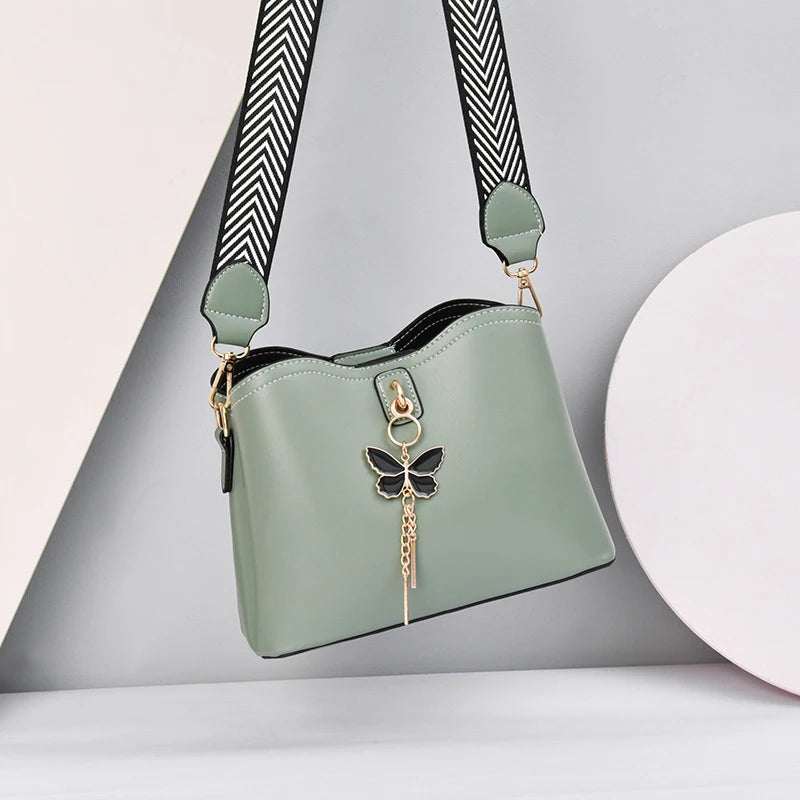 Geestock Shoulder Bag Woman Small Bucket PU Leather Crossbody Bag