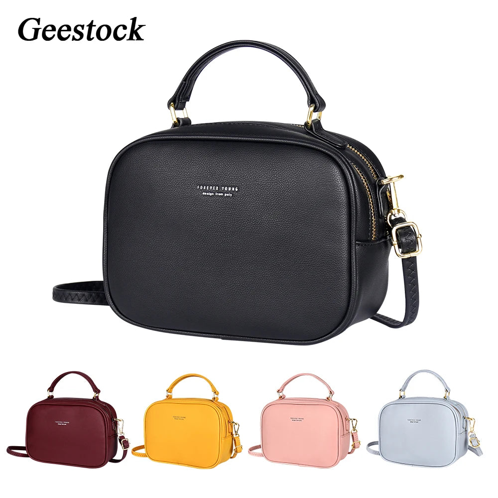 Geestock Vintage Crossbody Bags Women Shoulder Messenger Bag PU Leather
