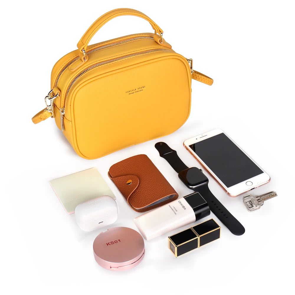 Geestock Vintage Crossbody Bags Women Shoulder Messenger Bag PU Leather