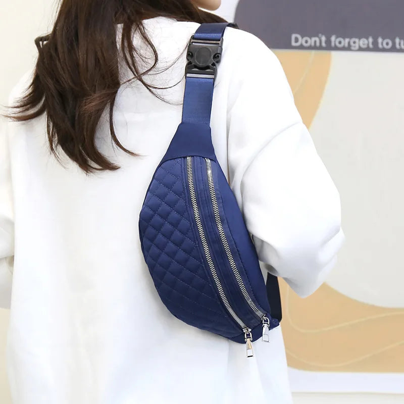 Geestock Waist Bags Women Nylon Fanny Pack Men Belt Pouch Waist Pack