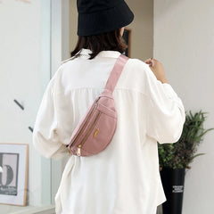 Geestock Women's Nylon Waist Bag Shoulder Crossbody Chest All-match Handbag