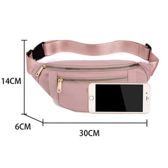 Geestock Women's Nylon Waist Bag Shoulder Crossbody Chest All-match Handbag