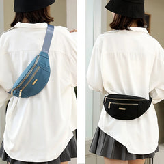 Geestock Women's Nylon Waist Bag Shoulder Crossbody Chest All-match Handbag