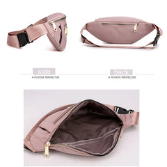 Geestock Women's Nylon Waist Bag Shoulder Crossbody Chest All-match Handbag