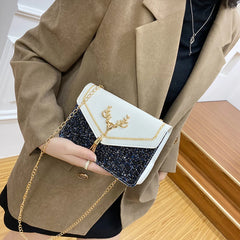 Geestock Women Antlers Shoulder Bag - PU Leather Crossbody Messenger Bag