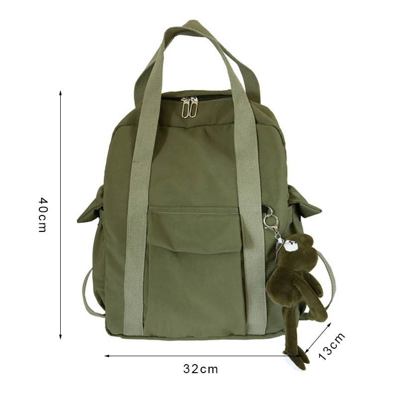 Geestock Women Backpack Girls Large Capacity Nylon School Bag Casual Travel