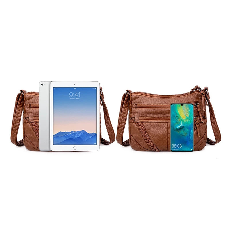 Geestock Women Shoulder Bags Matching-all Leather Feeling PU Messenger Bags