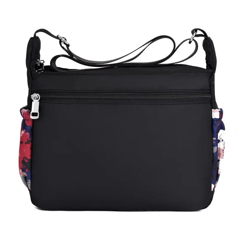Geestock Women's Crossbody Bag Waterproof Nylon Flower Shoulder Messenger Bag
