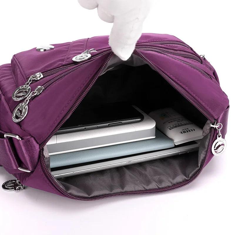 Geestock Women's Crossbody Bag Waterproof Nylon Handbag Large Capacity